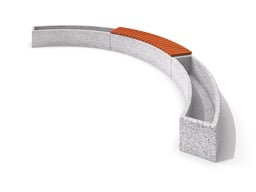 Concrete planter set with bench 05