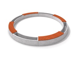 Concrete planter set with bench 06