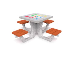 Concrete table for ludo game 01