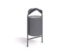 Steel trash bin 12
