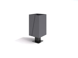 Steel trash bin 14