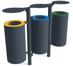 Steel trash bin 16