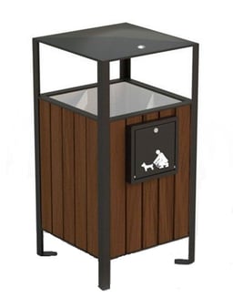 Steel trash bin 18