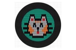 Trampolines with graphics on the mat