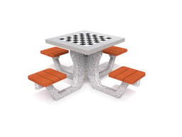 Concrete table for chess - checkers 01