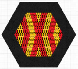 Trampoline Hexo YELLOW-RED PATTERN