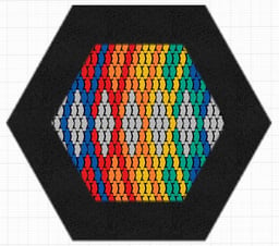 Trampoline Hexo RAINBOW PATTERN