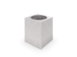DECO white concrete trash bin 02