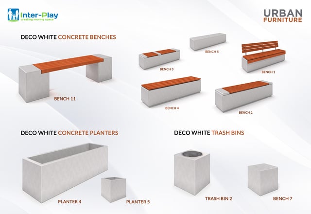 Concrete urban furnitures